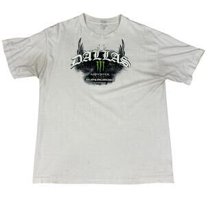 y2k 2000s style Monster Energy supercross dallas tshirt Large 2011 fox racing